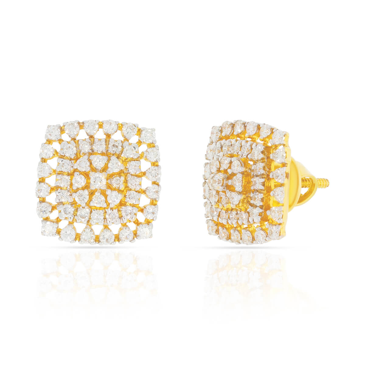 18K Radiant Studs for Dazzling Style