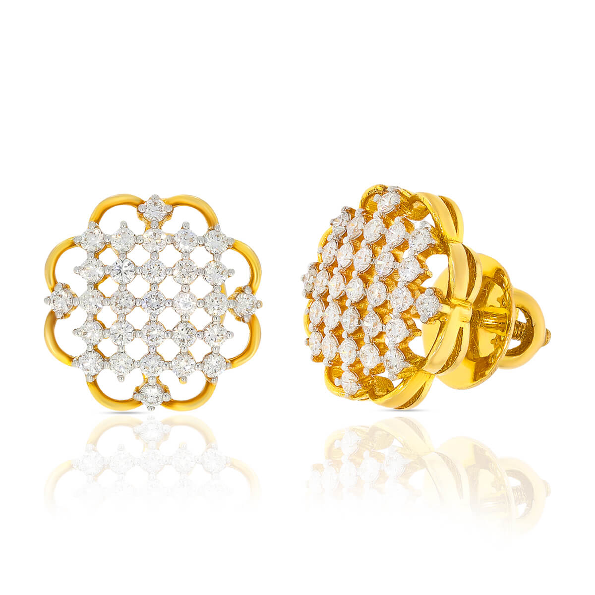 Enchanting Flower Motif 18K Studs