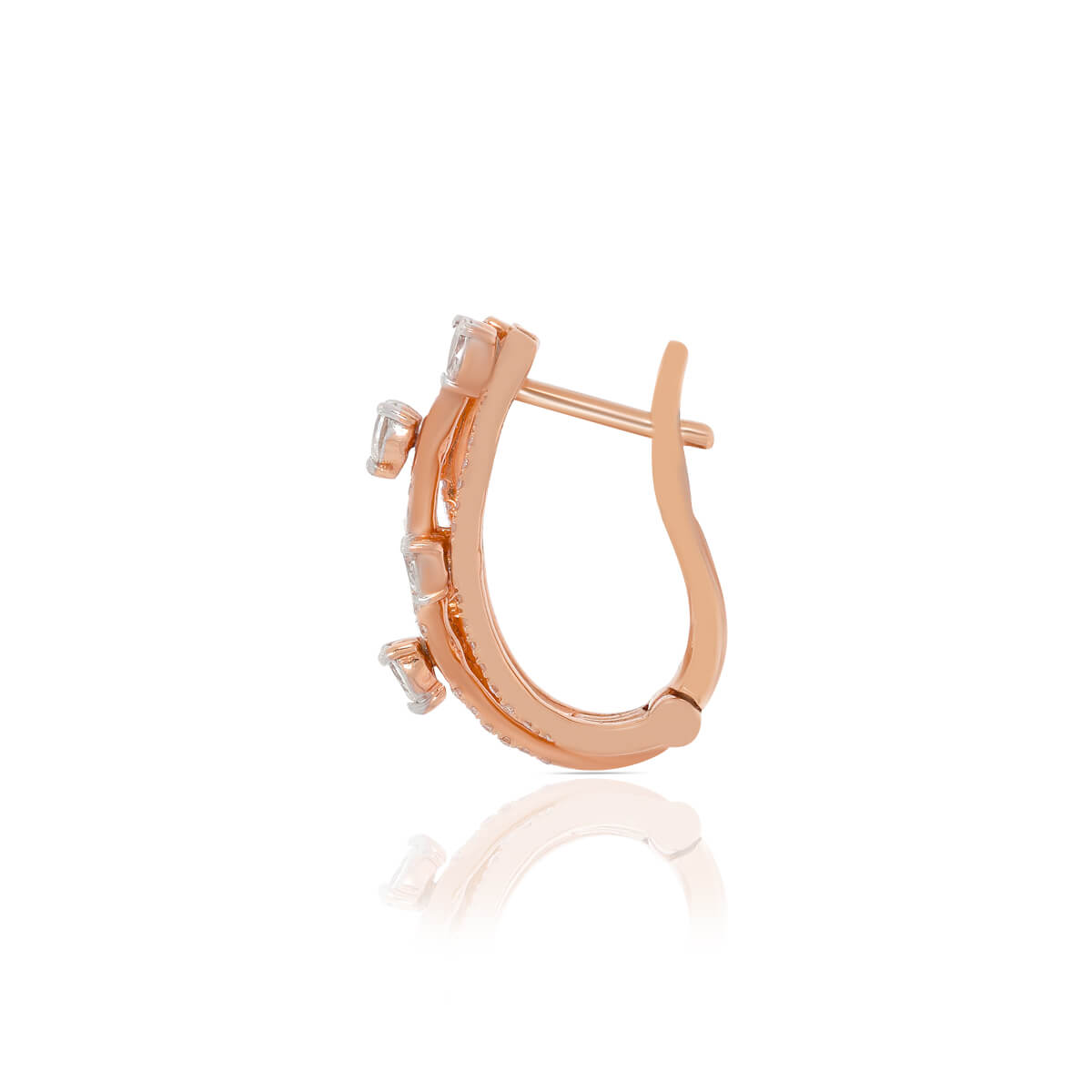 Modern Flair Hoop 18K Gold Earrings