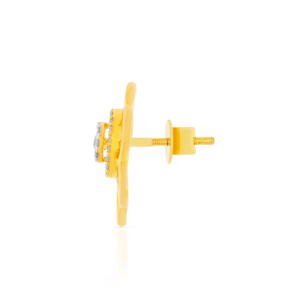 Gold Studs with Soft Charm 18K
