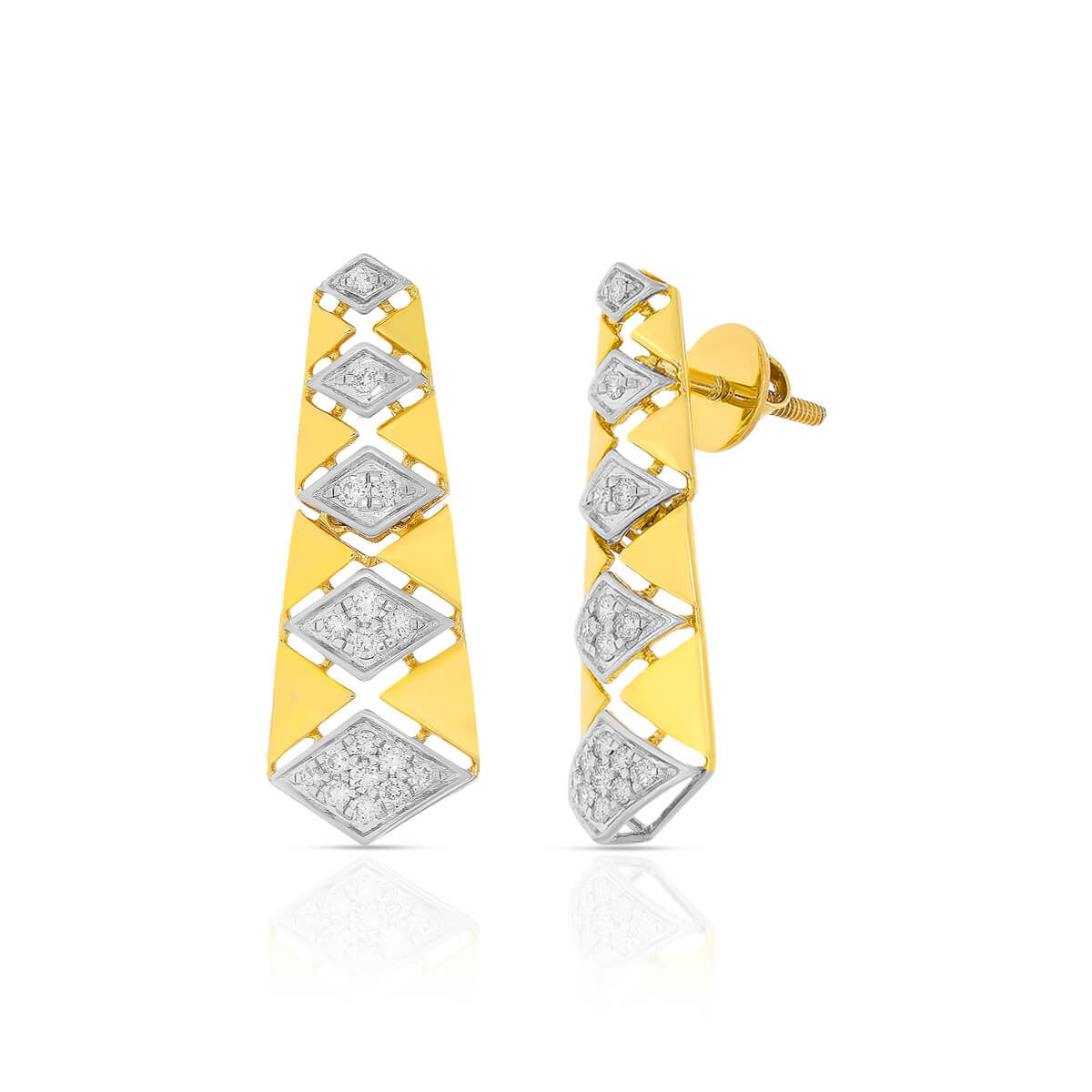 18K Charming Blossom Gold Stud Earrings