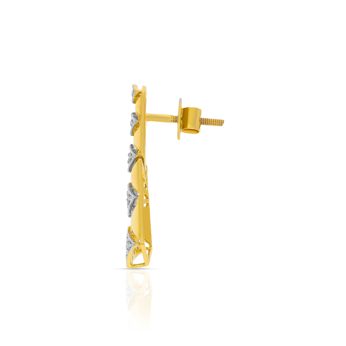 18K Charming Blossom Gold Stud Earrings