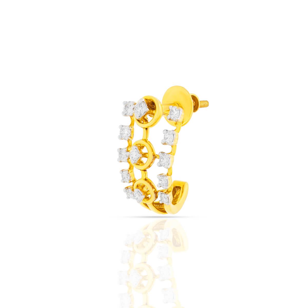 18K Diamond Hoops with Stunning Elegance