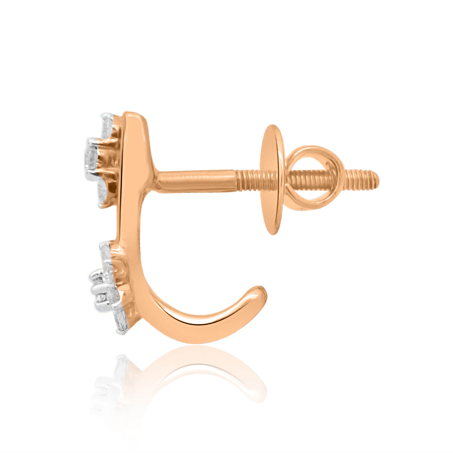 Shimmering Star Flower Diamond Hoops