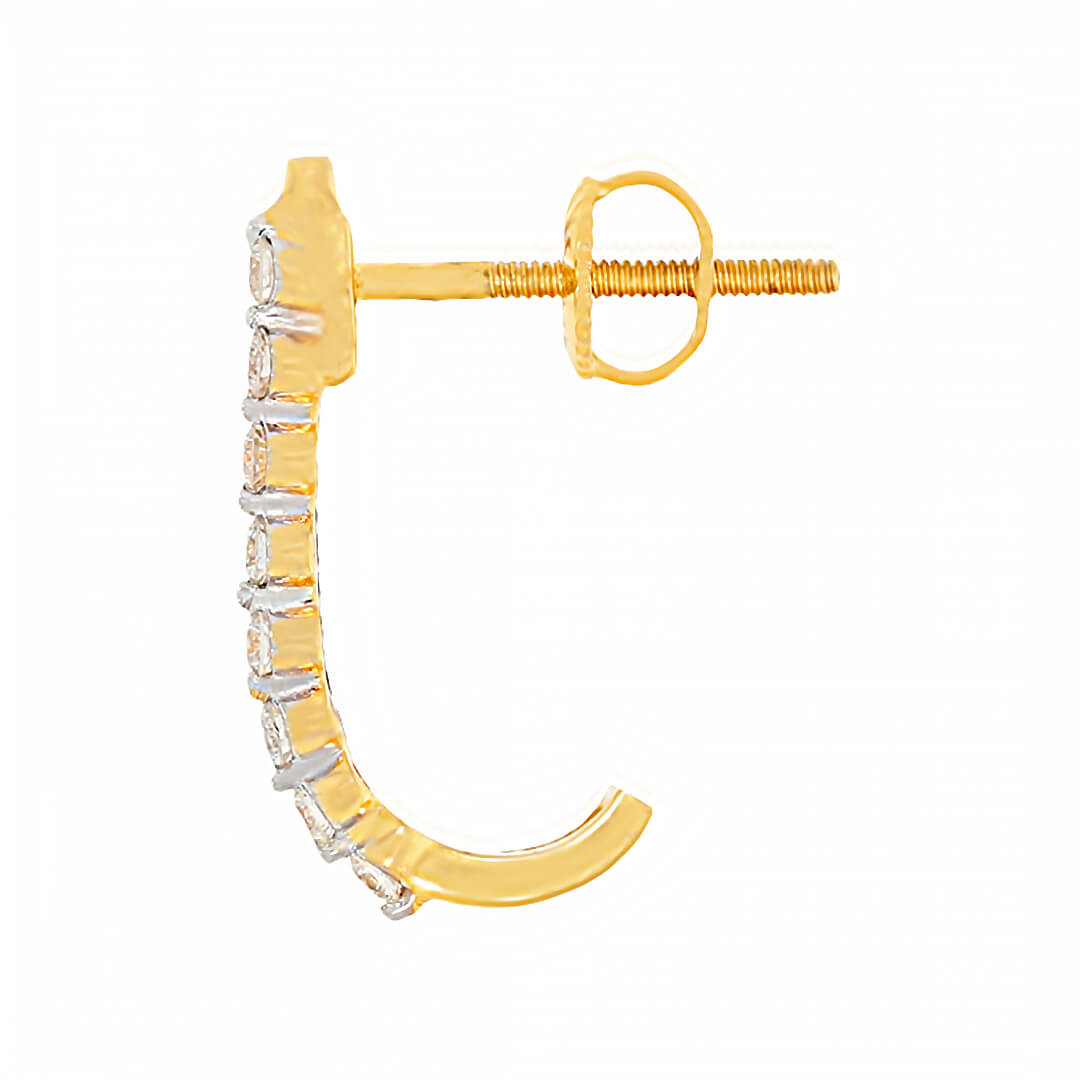 Elegantly Sleek Gold Hoops