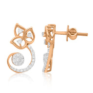 Petal Dazzle 18K Rose Gold Studs