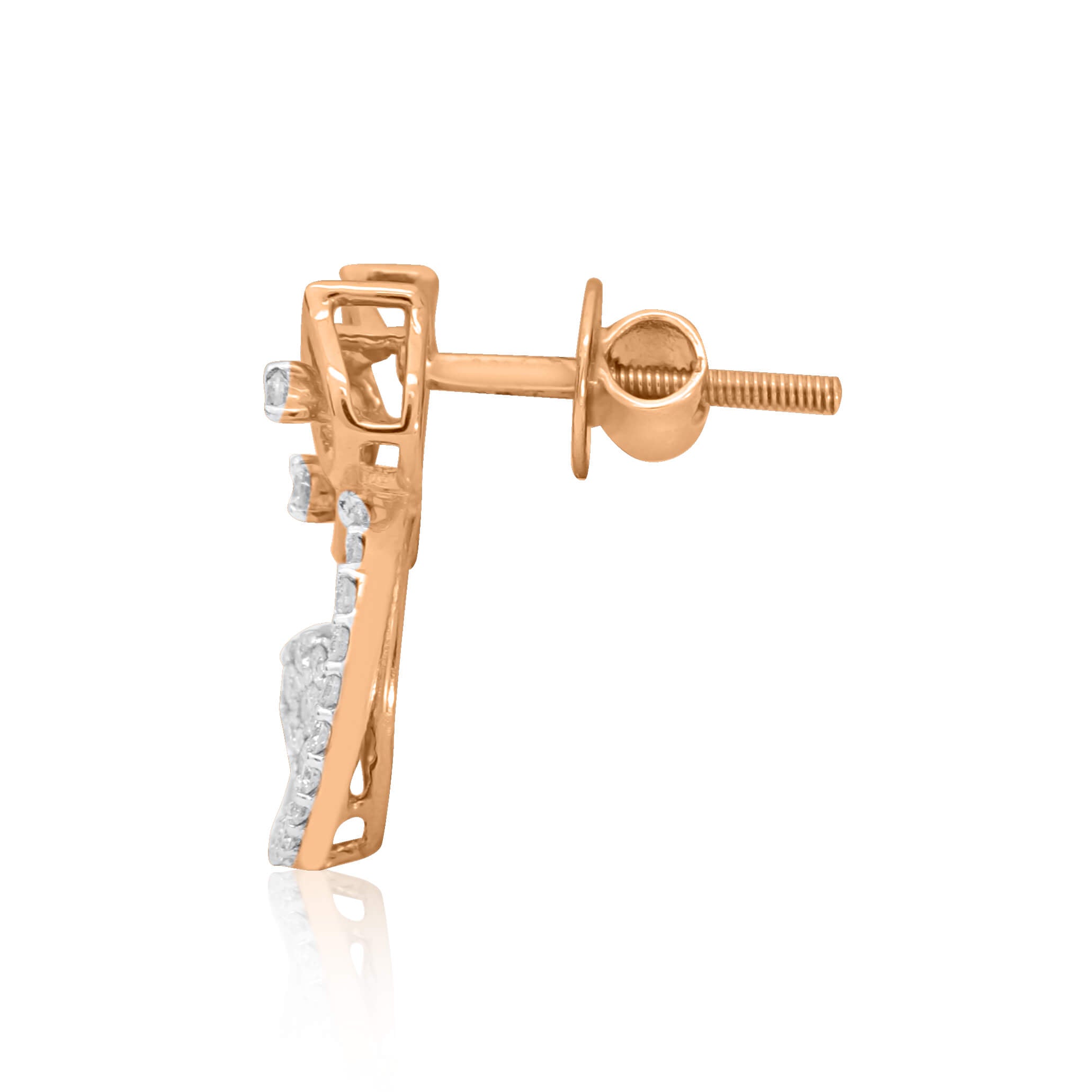 Petal Dazzle 18K Rose Gold Studs