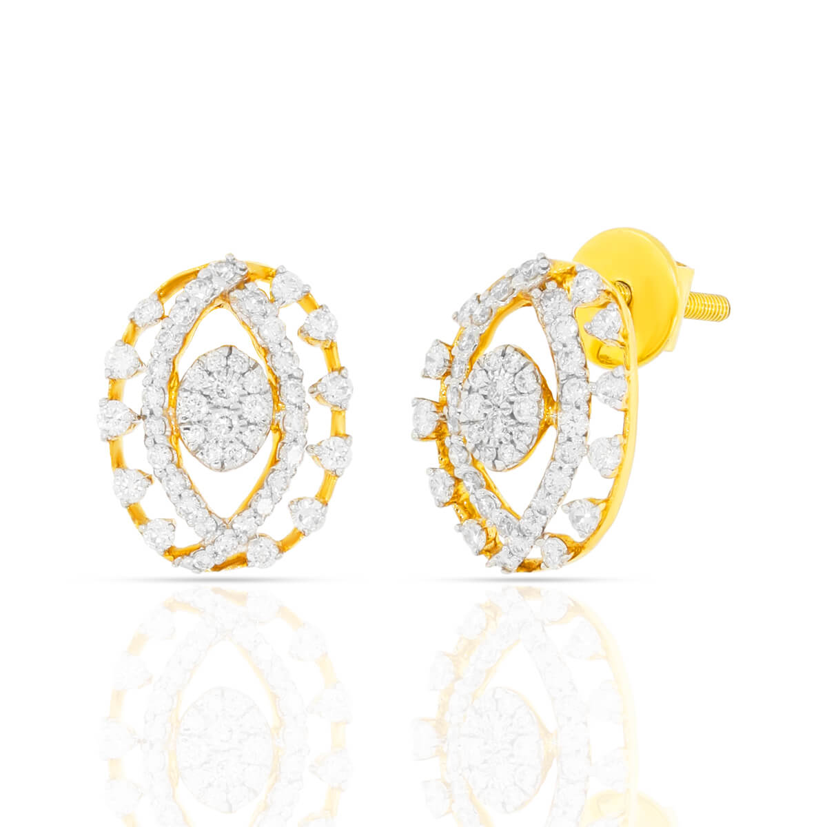 Exquisitely Stunning 18K Diamond Stud Earrings