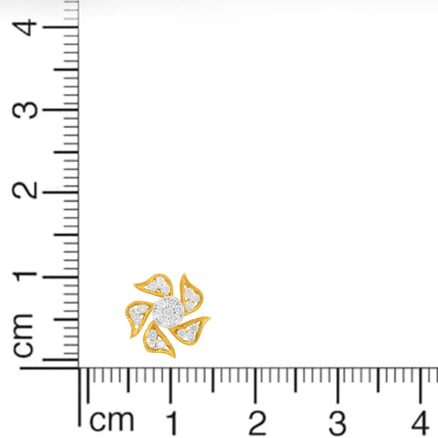 Luxurious Bloom 18K Gold Studs
