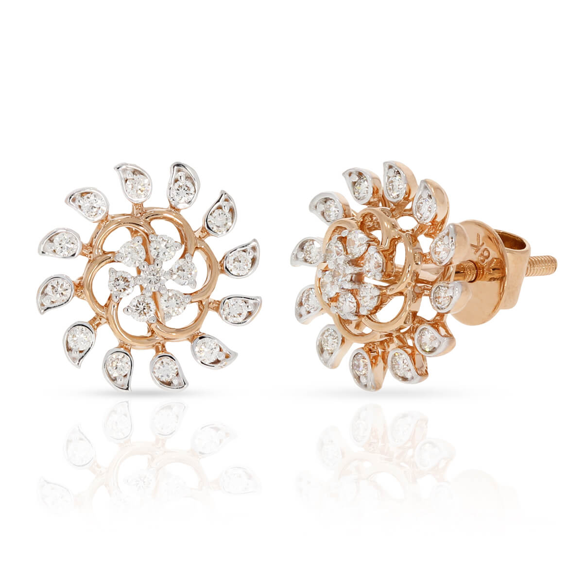 Lustrous Blossom 18K Studs