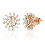 Lustrous Blossom 18K Studs