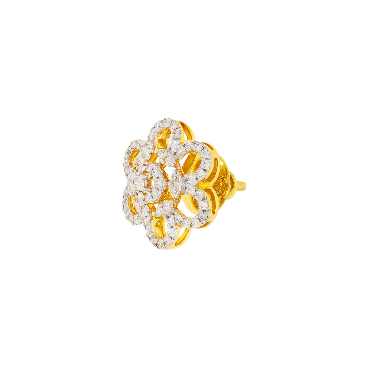 Stunning 18K Diamond Floral Studs for Daily Glamour