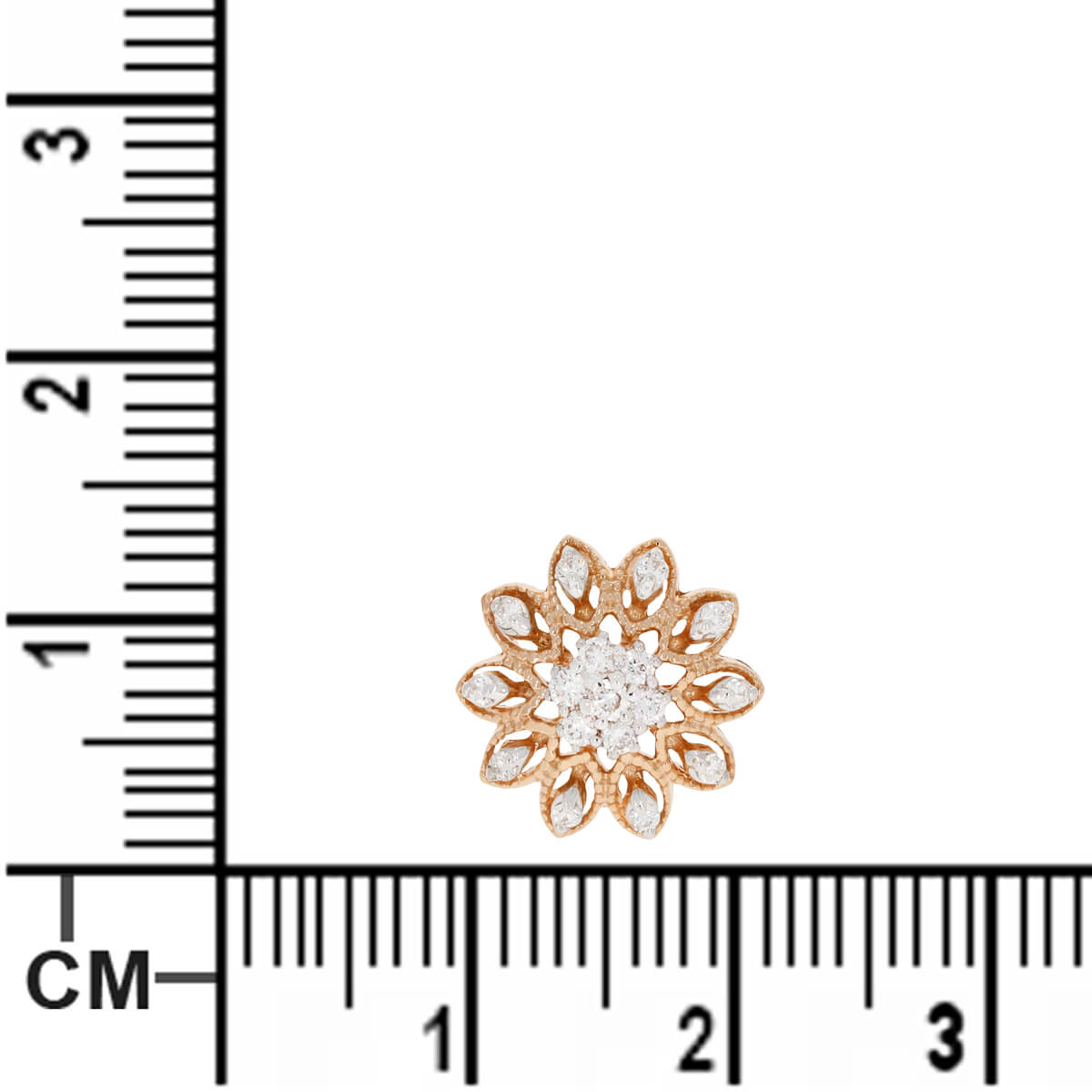 Classic Motif 18K Diamond Floral Studs