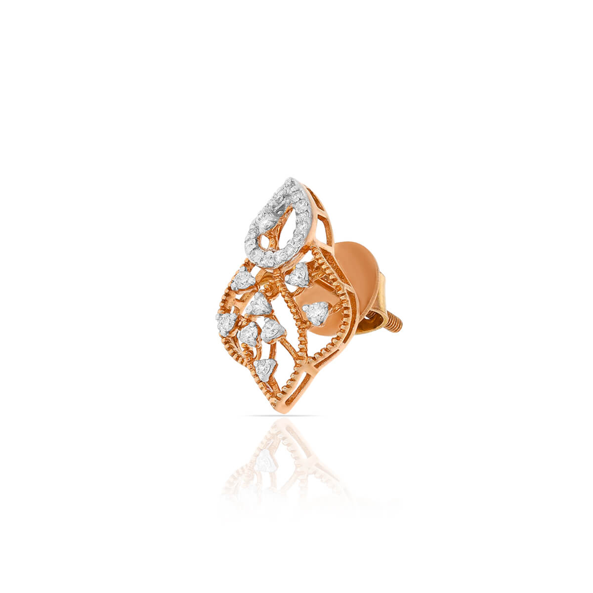 Enigmatic Design 18K Diamond Studs for Elegant Minimalism