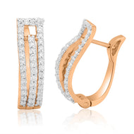 Elegant Arc Shape Rose Gold Hoops