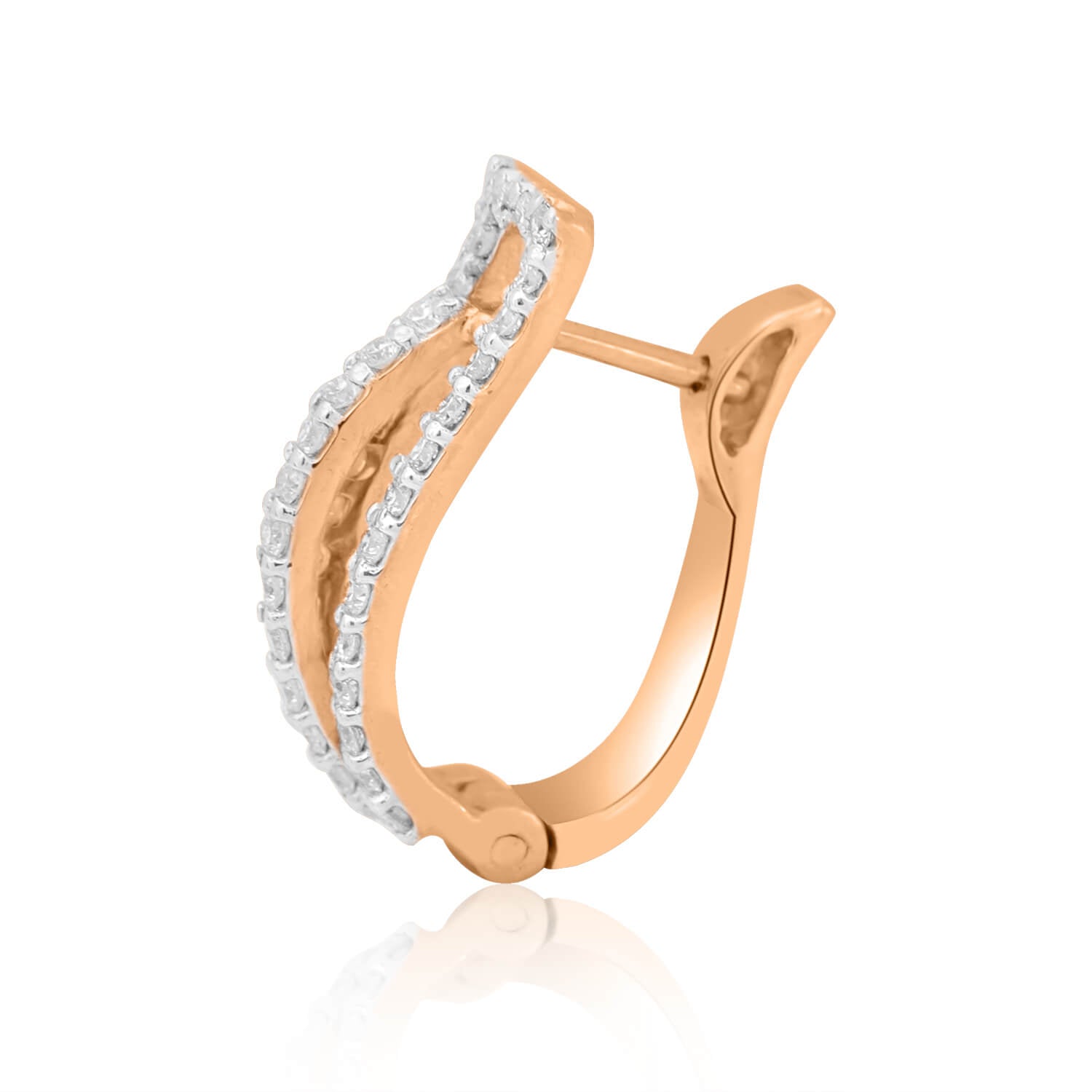 Elegant Arc Shape Rose Gold Hoops