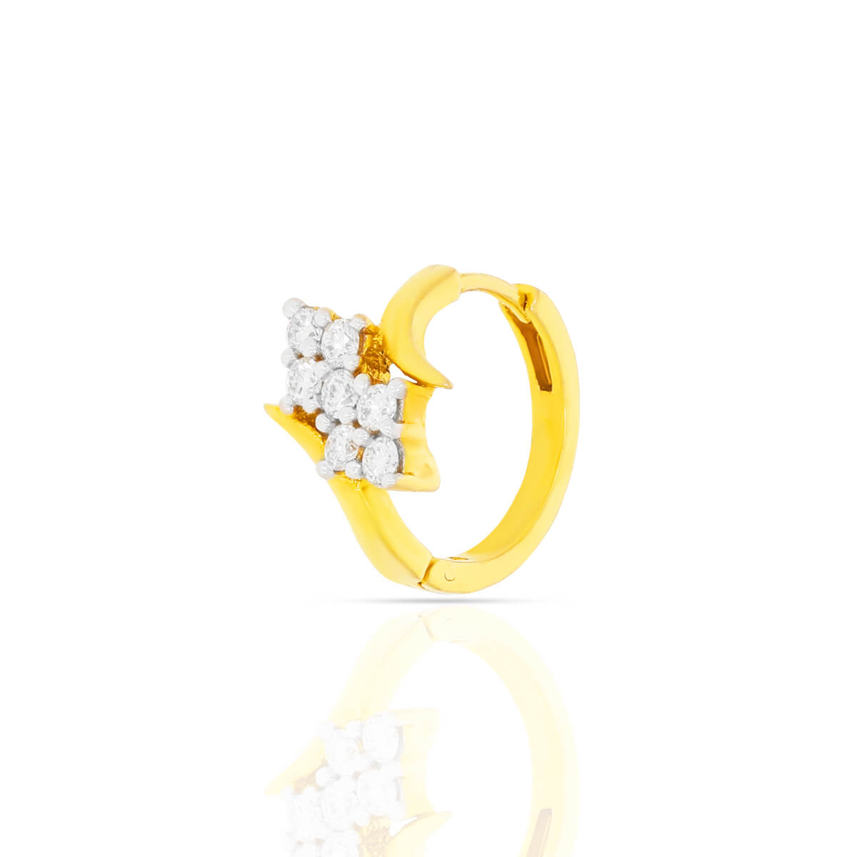Minimalist Grace Diamond Hoopded 18K Gold Hoops