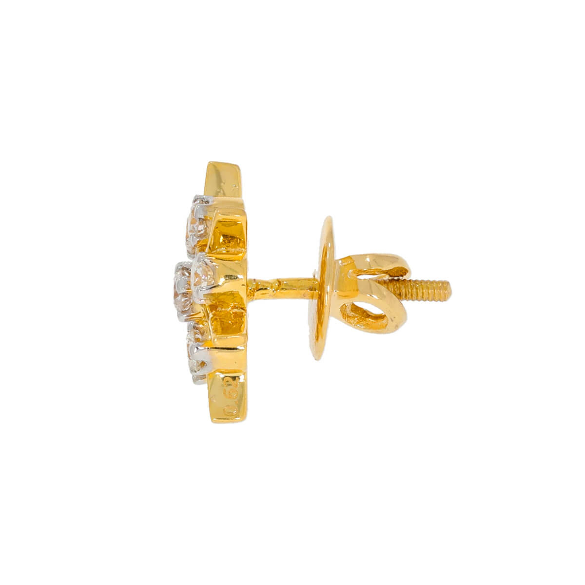 Flora Wheel 18K Gold Studs for Daily Charm