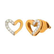 Mini-Heart 18K Gold Studs for Adorable Shine
