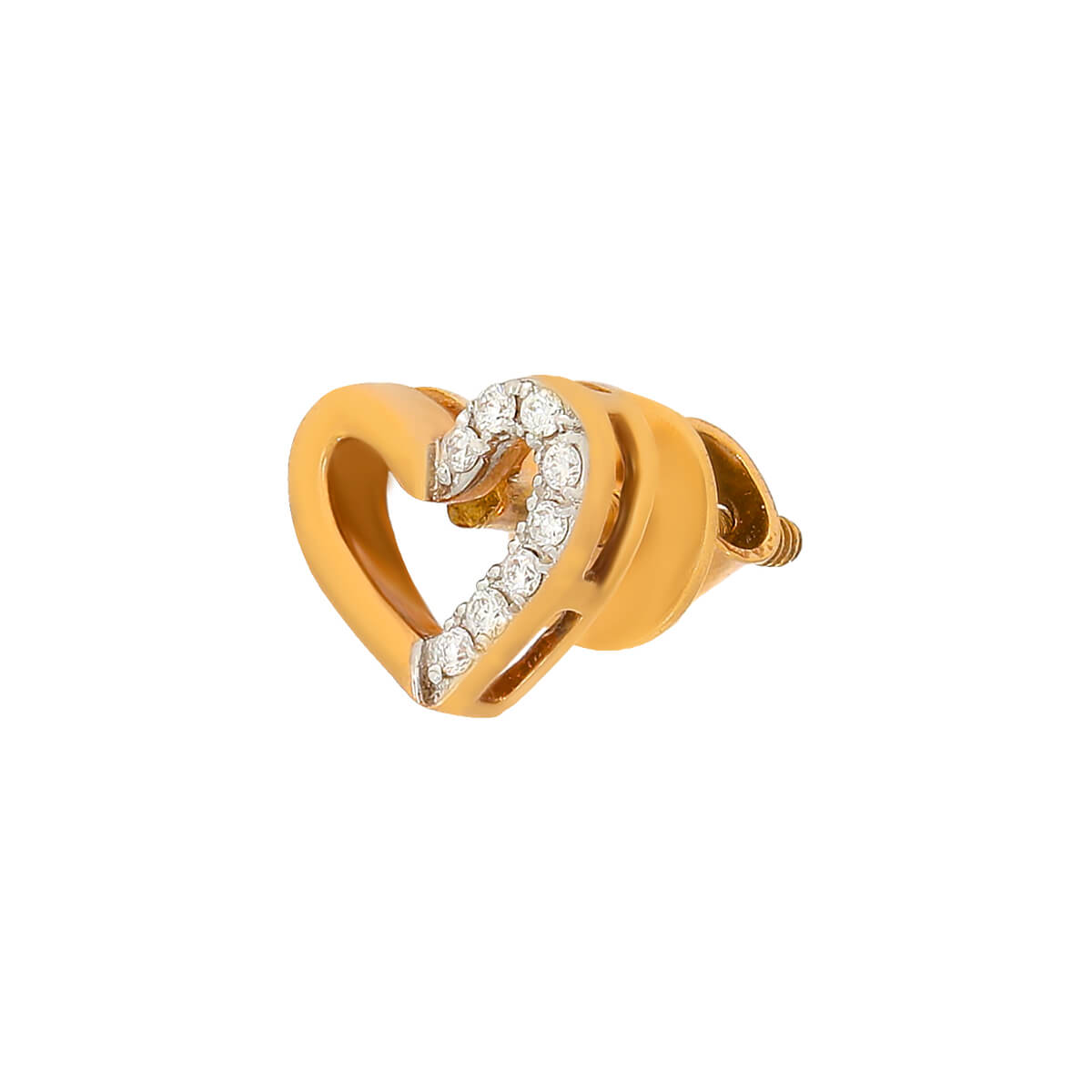 Mini-Heart 18K Gold Studs for Adorable Shine