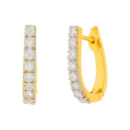 18K Sleek Gold Hoops with Minimal Flair