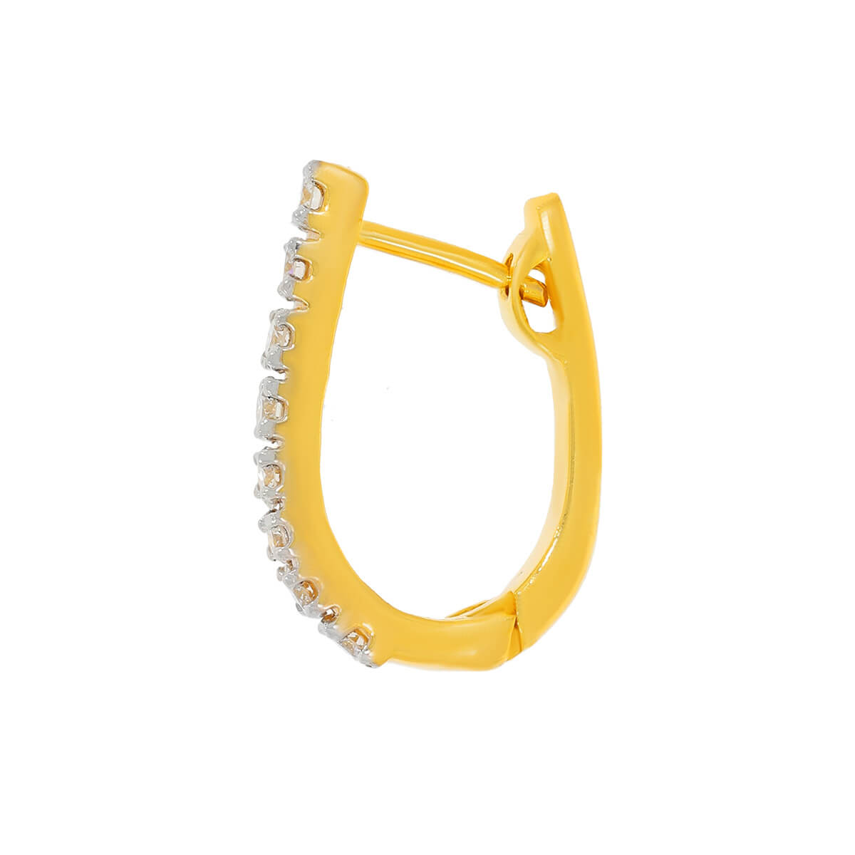 18K Sleek Gold Hoops with Minimal Flair