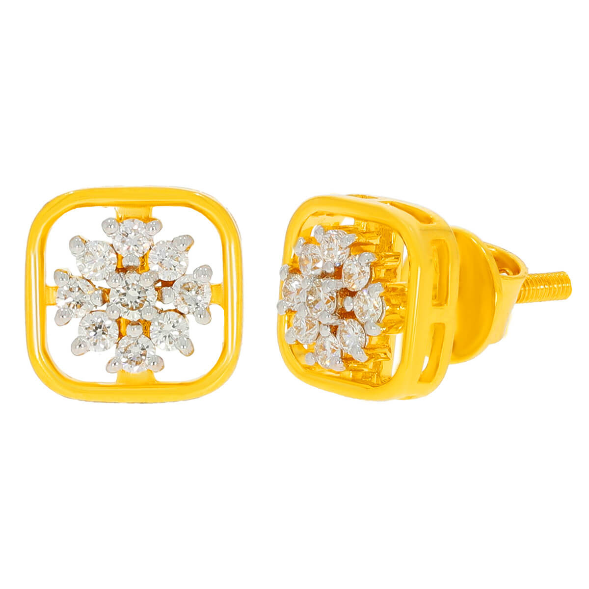 Dazzling Snowflake 18K Studs