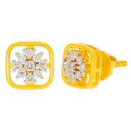 Dazzling Snowflake 18K Studs