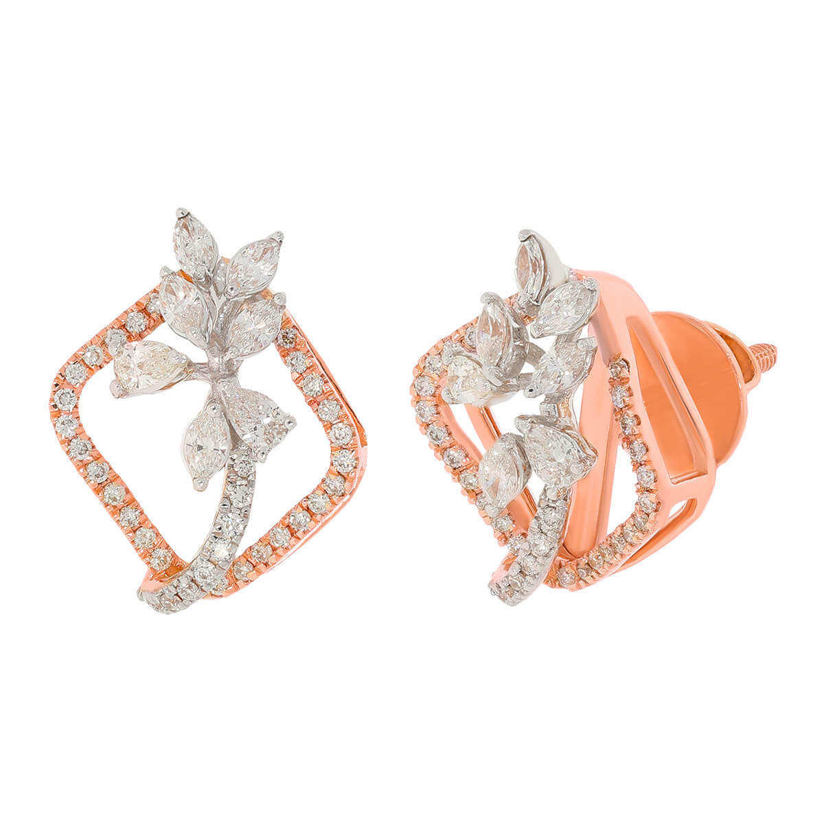 Everyday Petal Charm 18K Studs