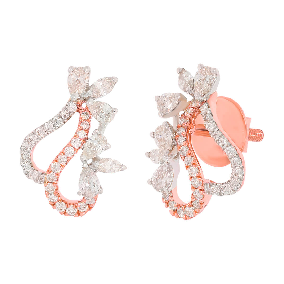 18K Dazzling Twist Minimalist Studs