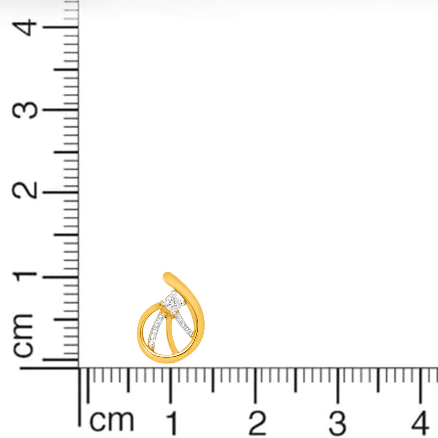 Contemporary Grace Gold Stud Earrings