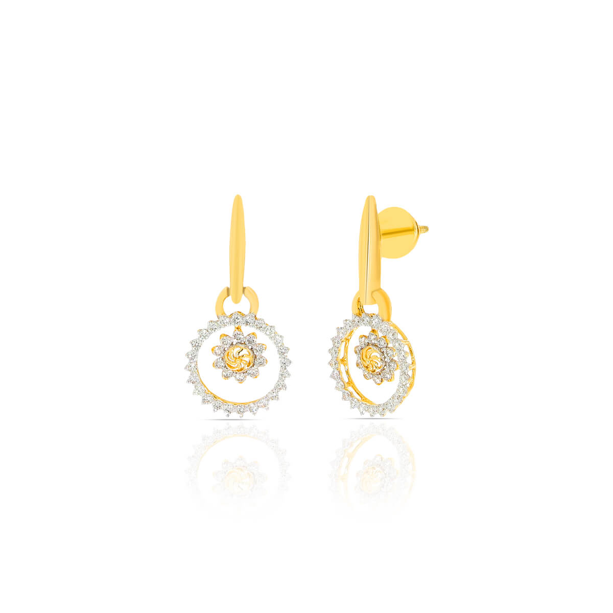 18K Chic Studs with Charming Glow