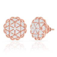 Spiral Flora 18K Rose Gold Stud Earrings