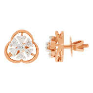 Exclusive Clover Style Rose Gold Studs 18K