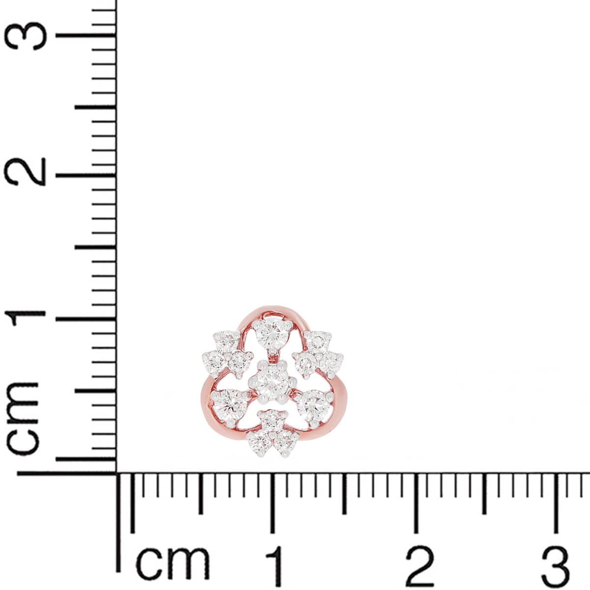 18K Rose Gold Clover Stud Earrings for Modern Elegance
