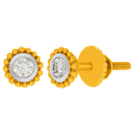 18K Elegant Gleam Diamond Stud Earrings