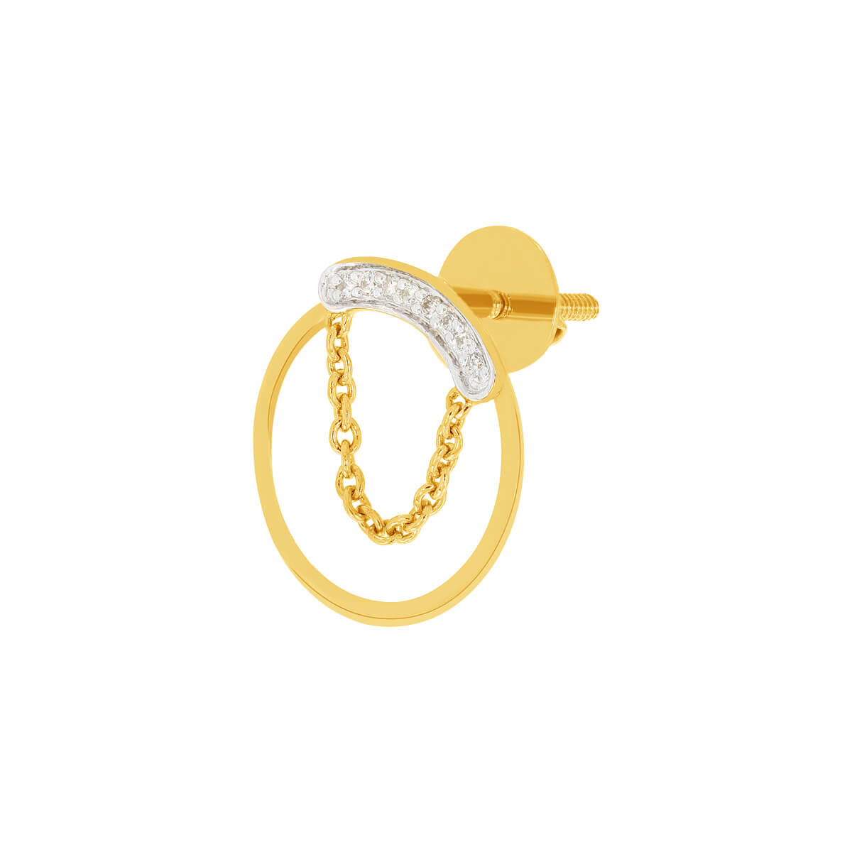 14K Spherical Diamond Studs for Simple Elegance