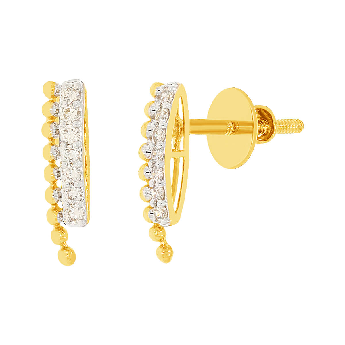 14K Sleek Splendour Gold Studs