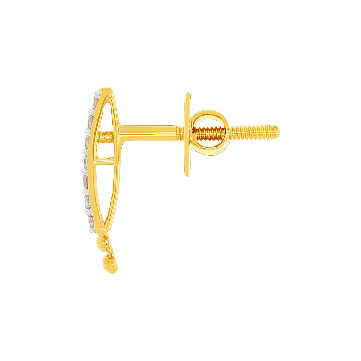 14K Sleek Splendour Gold Studs