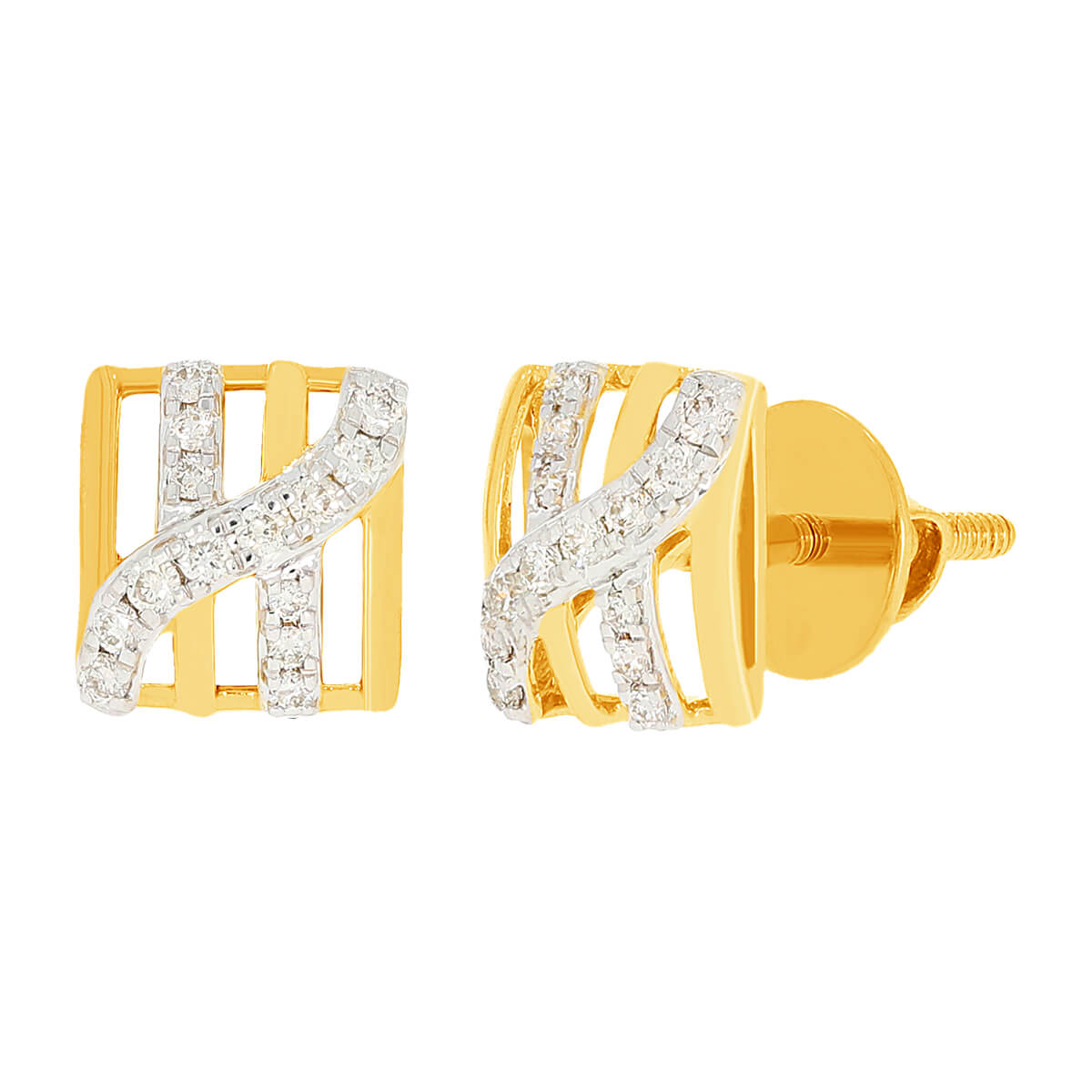 Luxurious 14K Diamond Square Studs for Daily Glow