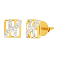 Luxurious 14K Diamond Square Studs for Daily Glow