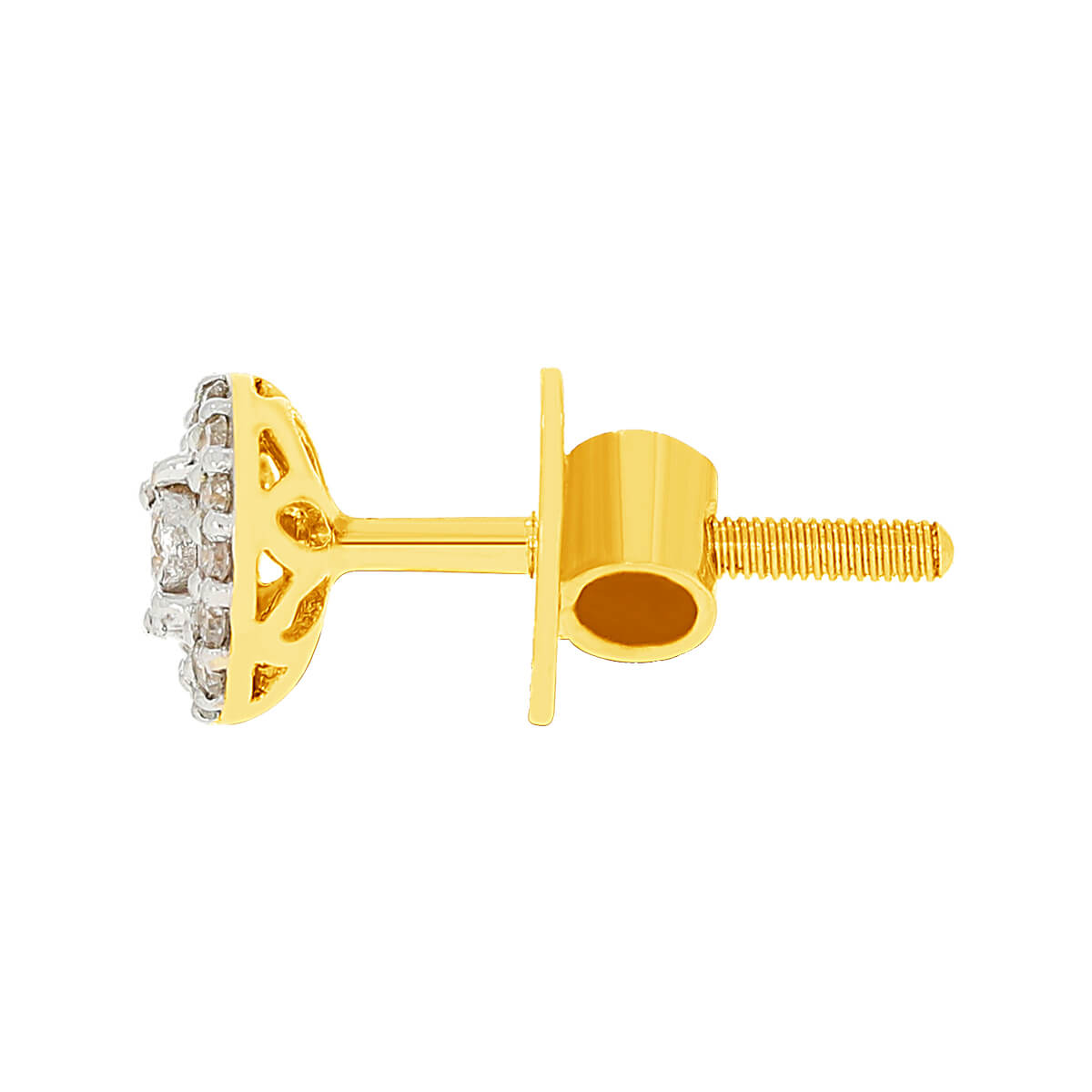 Shimmering Rose Glow Studs 14K