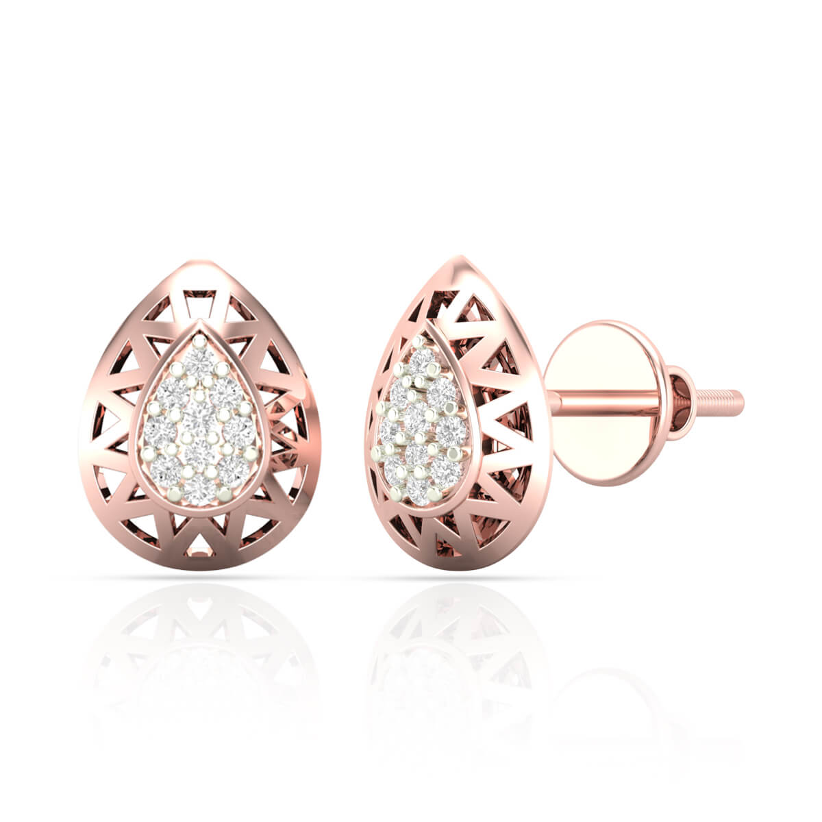 Rosy Splendour 14K Studs