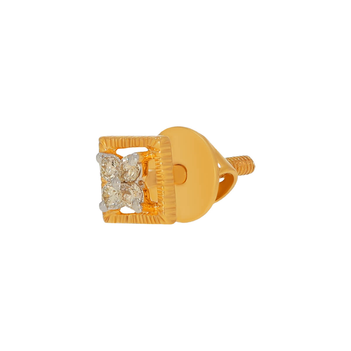 14K Simply Elegant Square Stud Earrings