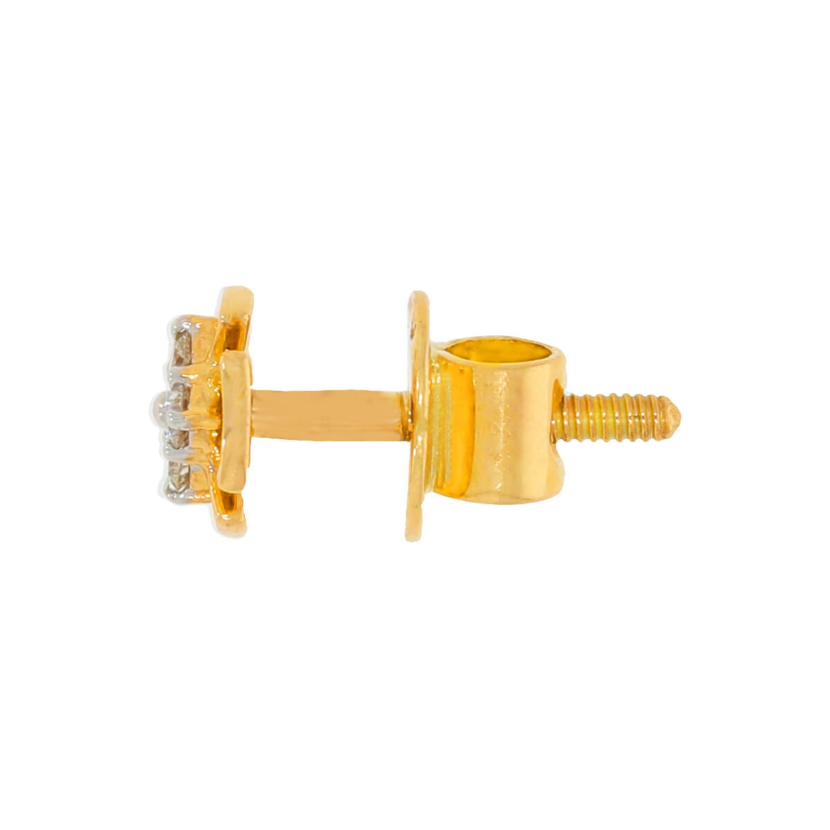 14K Gold Clover Stud Earrings With Charming Grace