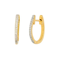 Slim Shimmer Gold Hoops