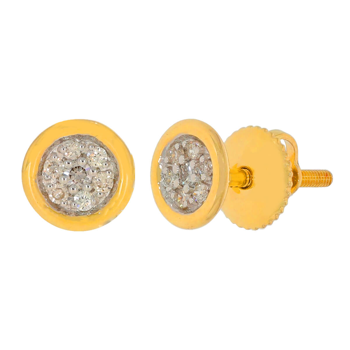 14K Simple Charming Diamond Studs