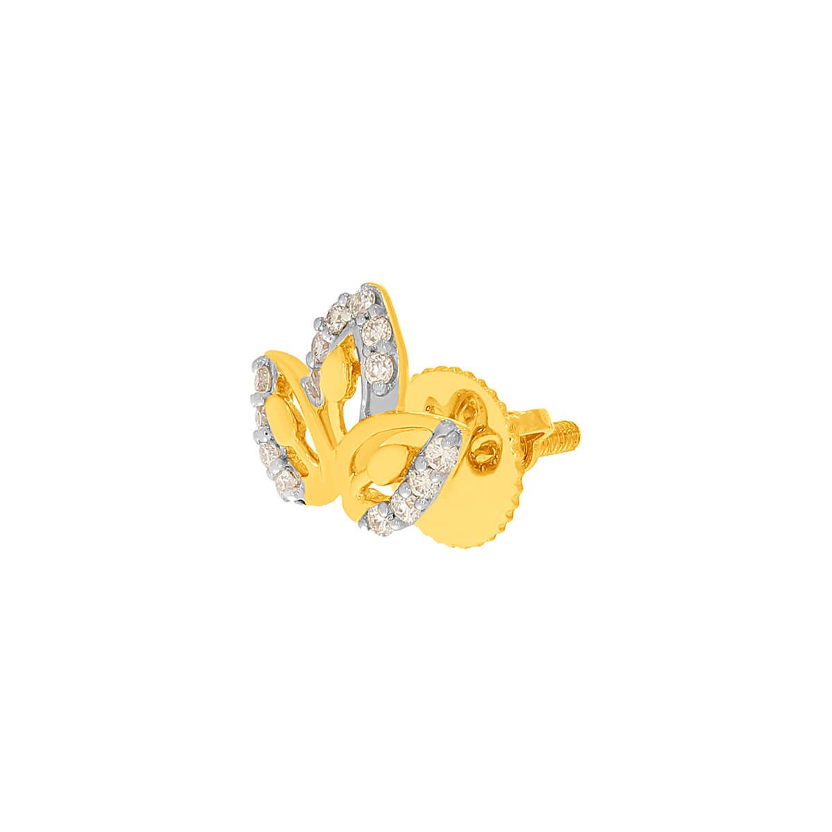 Glittering Tri-Petal 14K Studs for Modern Flair