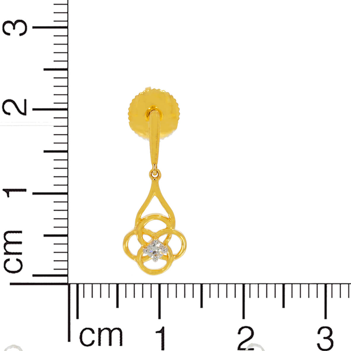 Gold Clover Danglers For Charming Elegance