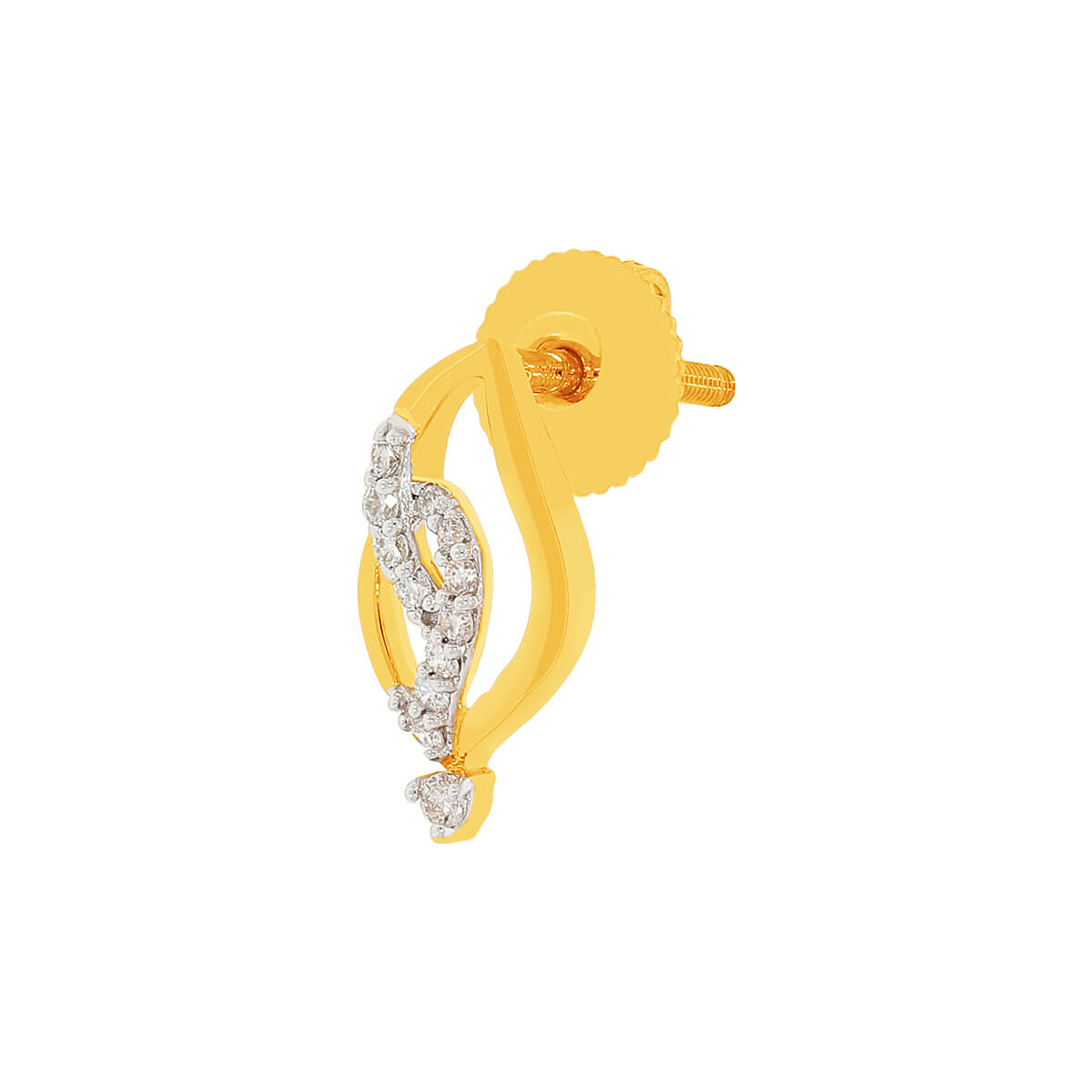 Trendy Gleaming 14K Gold Studs